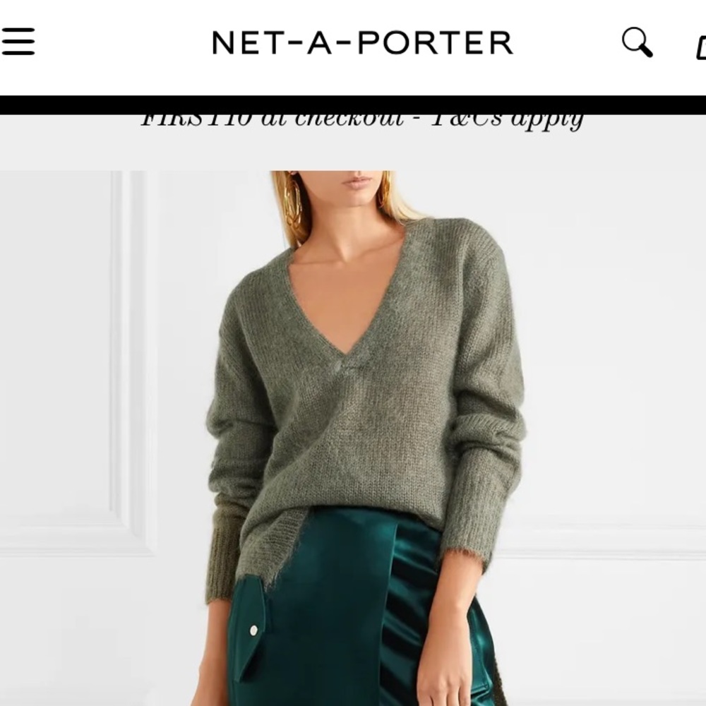 Oversized mohair-blend sweater dion lee